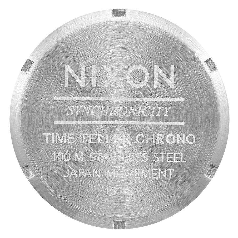 Nixon Time Teller Chrono Chrome Black Chrome Sunray Watch