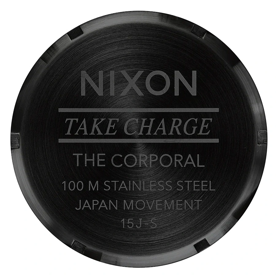 Nixon Corporal Stainless Steel Matte Black Gold Watch