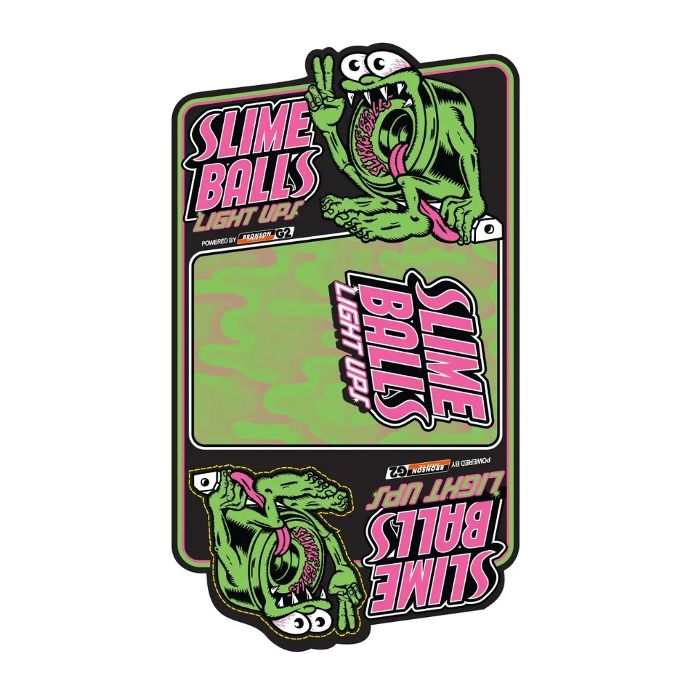 Slime Balls Light Ups OG Slime Gator Swamp Spew Pink 78A 66mm Skateboard Wheels