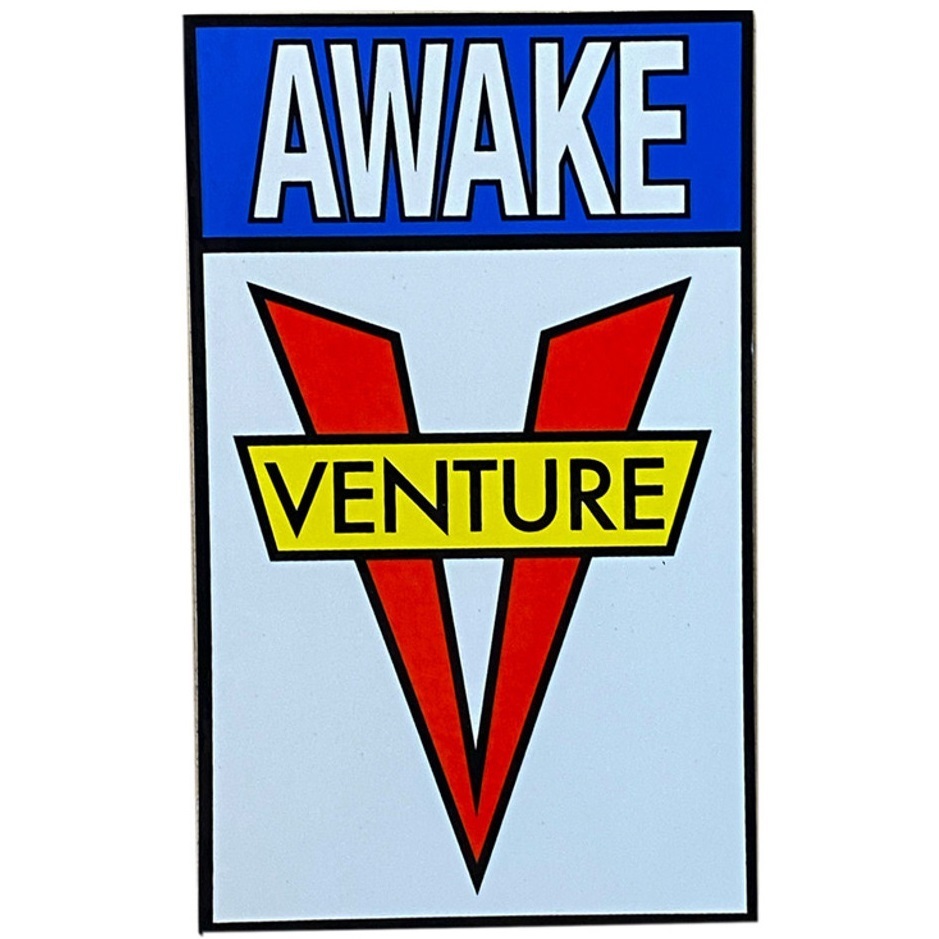 Venture Truck OG Awake Medium x 1 Skateboard Sticker [Colour: Red White Blue]