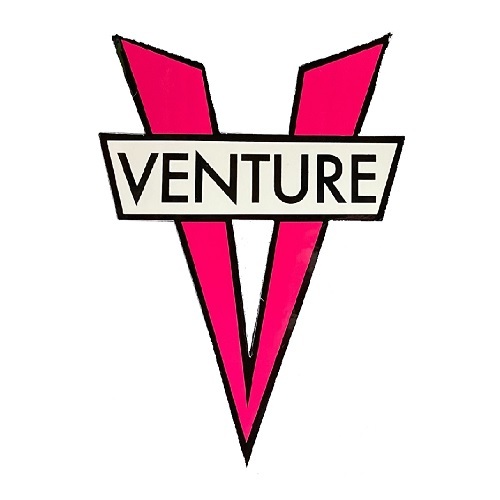 Venture Truck Bar Die Cut Medium x 1 Skateboard Sticker [Colour: Red]