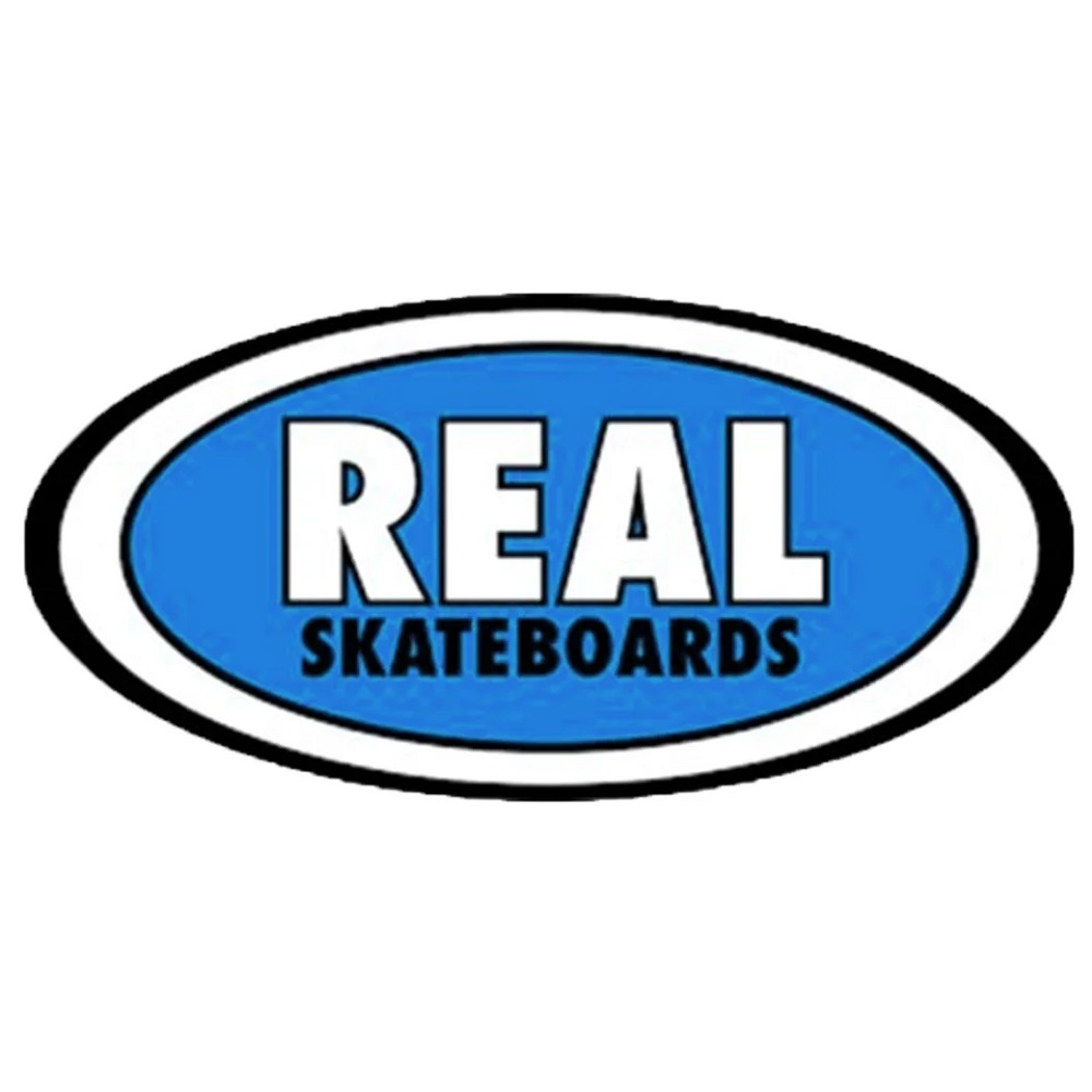 Real Staple Ovals Small Skateboard Sticker [Colour: Green]