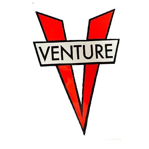 Venture Truck Bar Die Cut Medium x 1 Skateboard Sticker [Colour: Red]