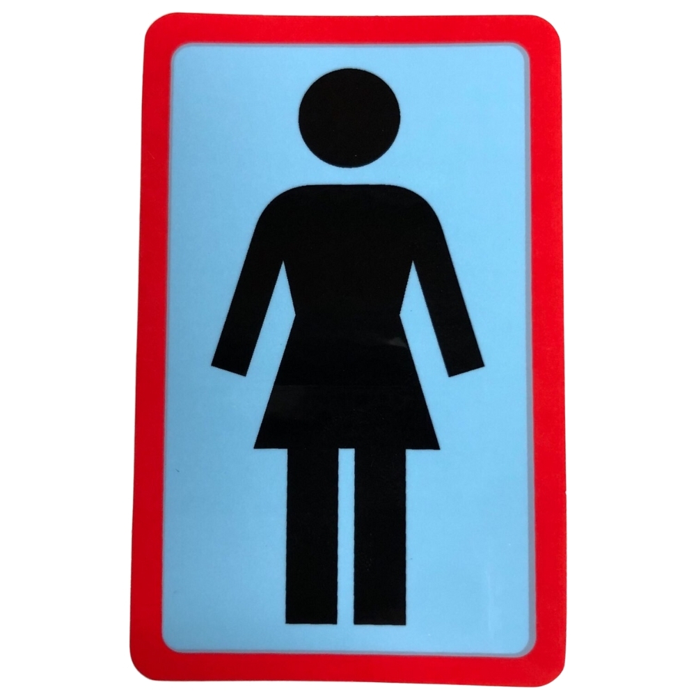 Girl Skateboards OG Decal 6" Sticker [Colour: Black Red]