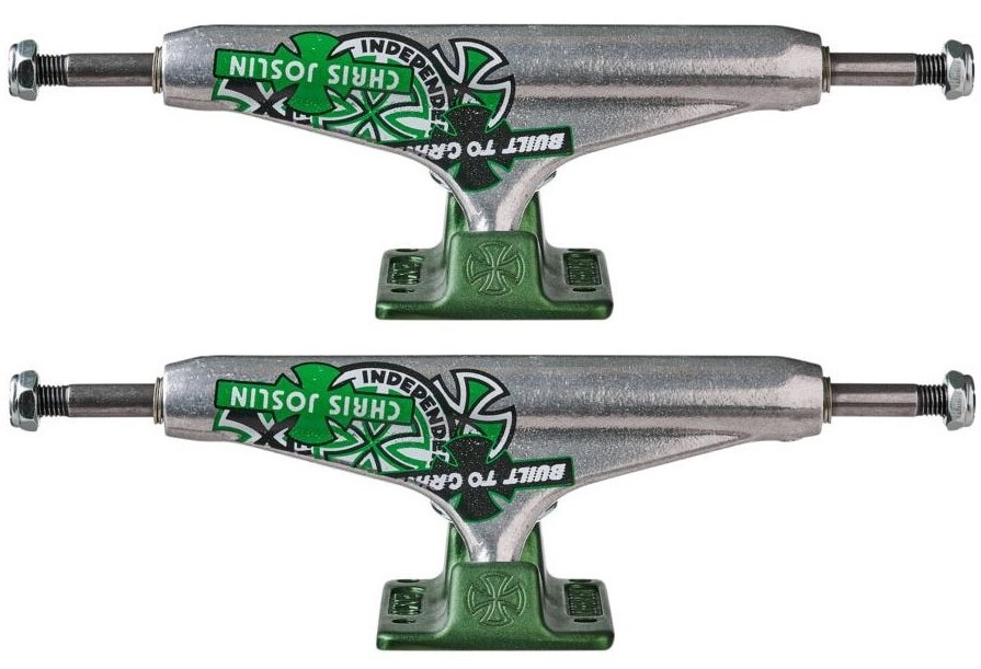 Independent Skateboard Trucks 139 Forged Hollow Joslin Silver Green Set