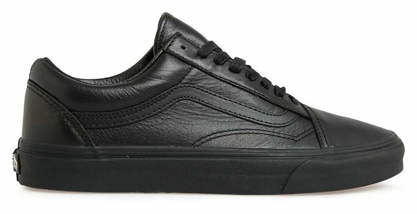 black vans old skool leather