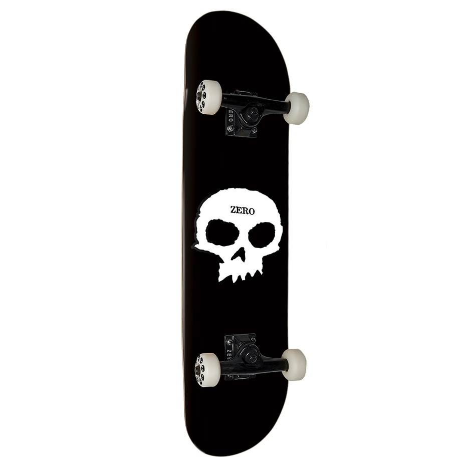 Zero Single Skull Black White 8.0 Complete Skateboard