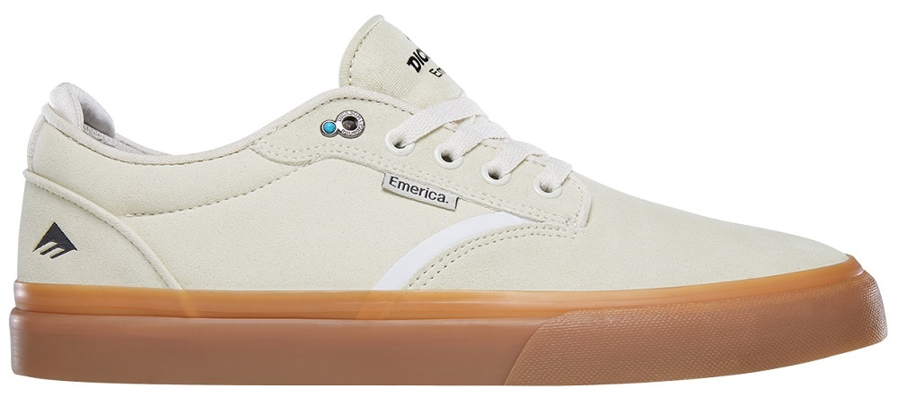 Emerica Mens Skate Shoes Dickson White Gum