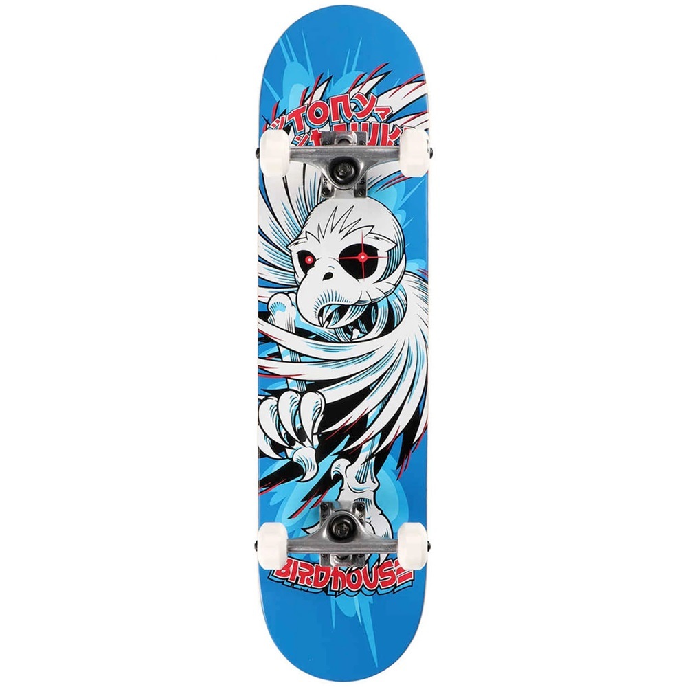 Birdhouse Level 1 Hawk Spiral Blue 7.75 Complete Skateboard