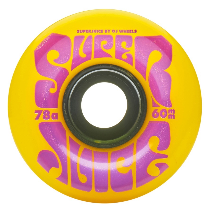 Oj Super Juice Yellow Purple 78A 60mm Skateboard Wheels