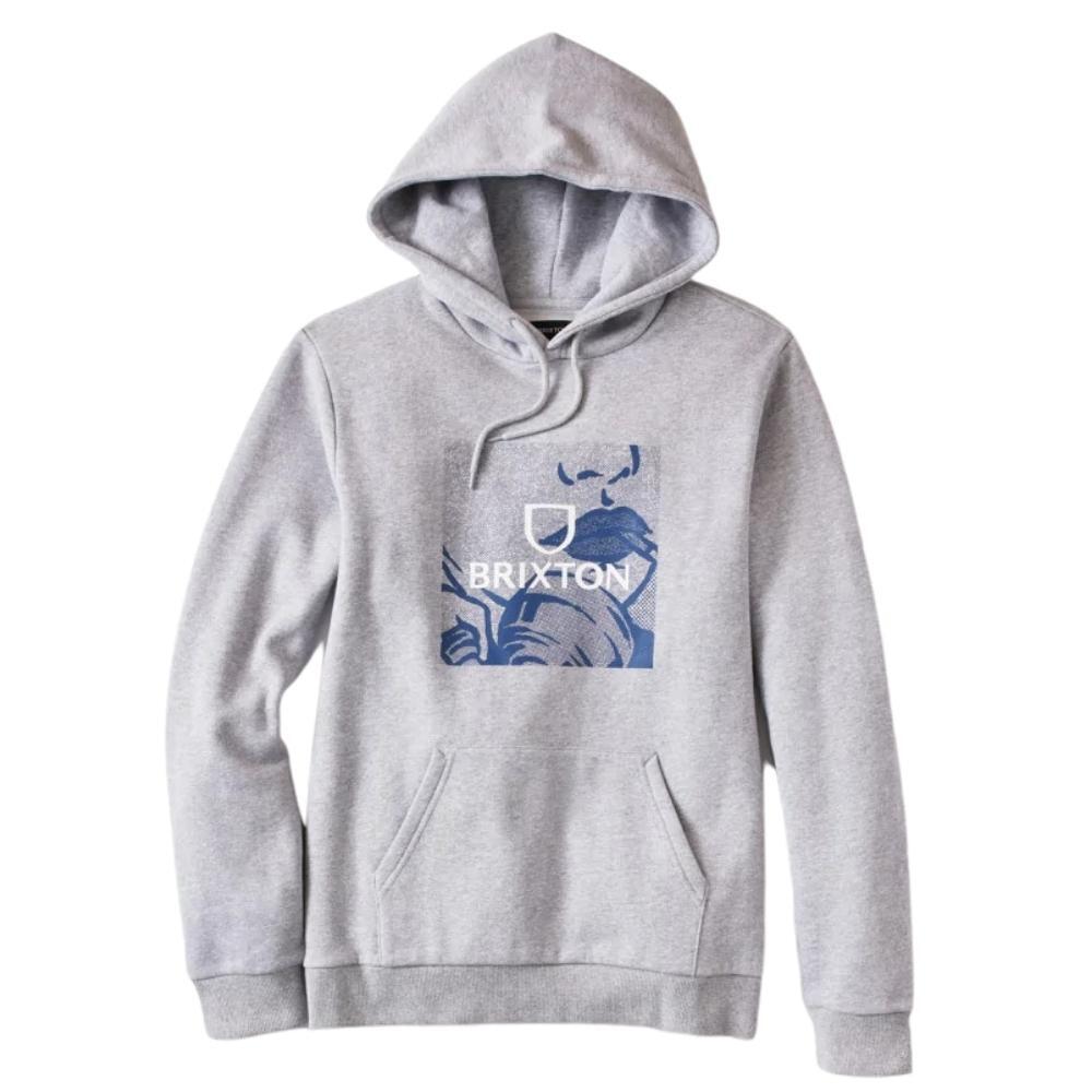 Brixton Hoodie Alpha Square Art Heather Grey