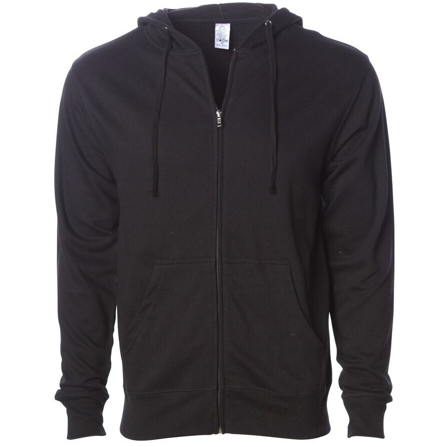 Independent Trading Midweight Zip Hoodie Black