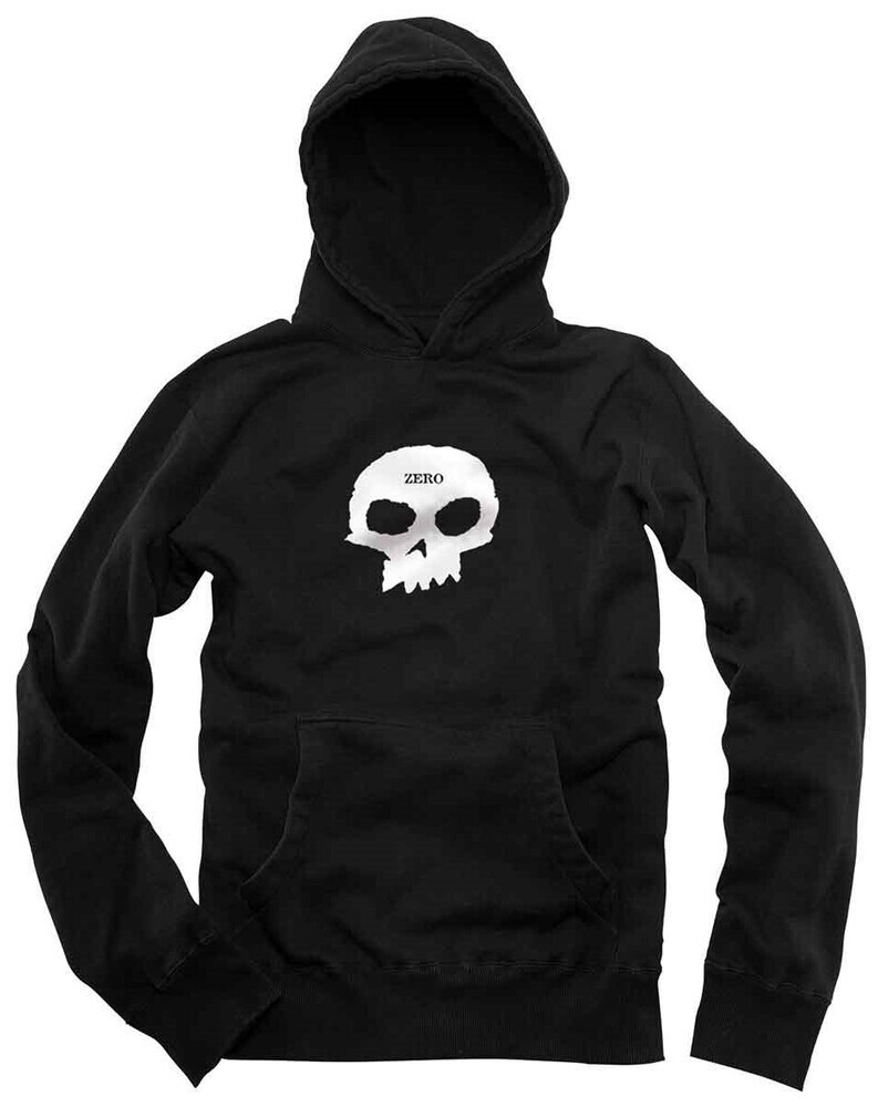 Zero Single Skull Black White Hoodie [Size: S]