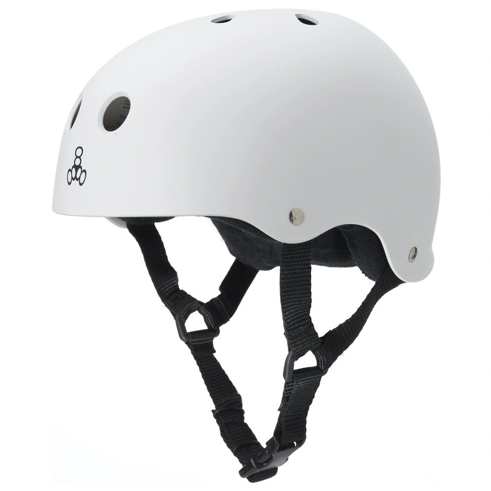 Triple 8 Brainsaver Sweatsaver White Rubber Helmet [Size: L]