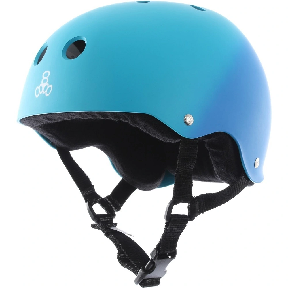 Triple 8 Brainsaver Sweatsaver Blue Fade Rubber Helmet [Size: M]