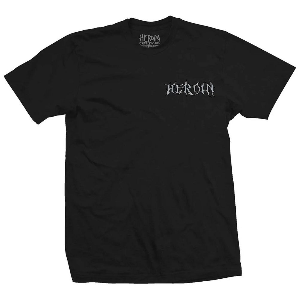 Heroin Video City Skull Black T-Shirt [Size: M]