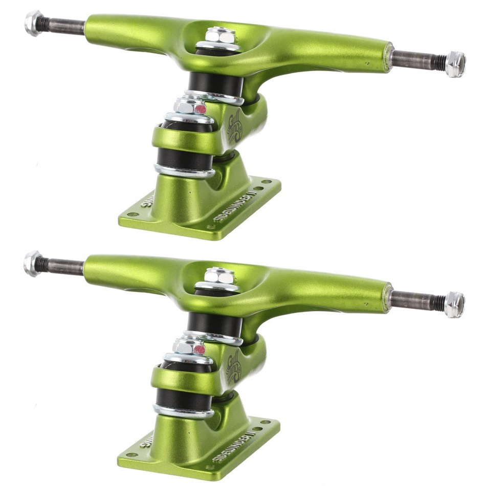 Gullwing Sidewinder II Lime Skateboard Trucks [Size: 10.0]