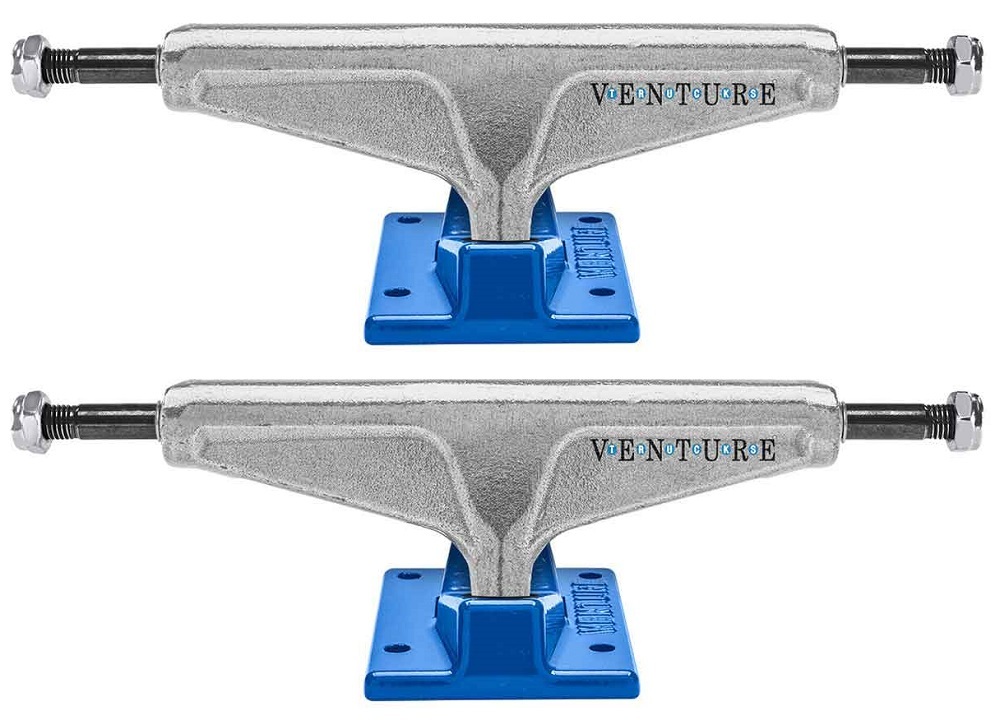 Venture Skateboard Trucks Hi OG Dots Polished Blue Set Of 2 Trucks [Size: 5.25]