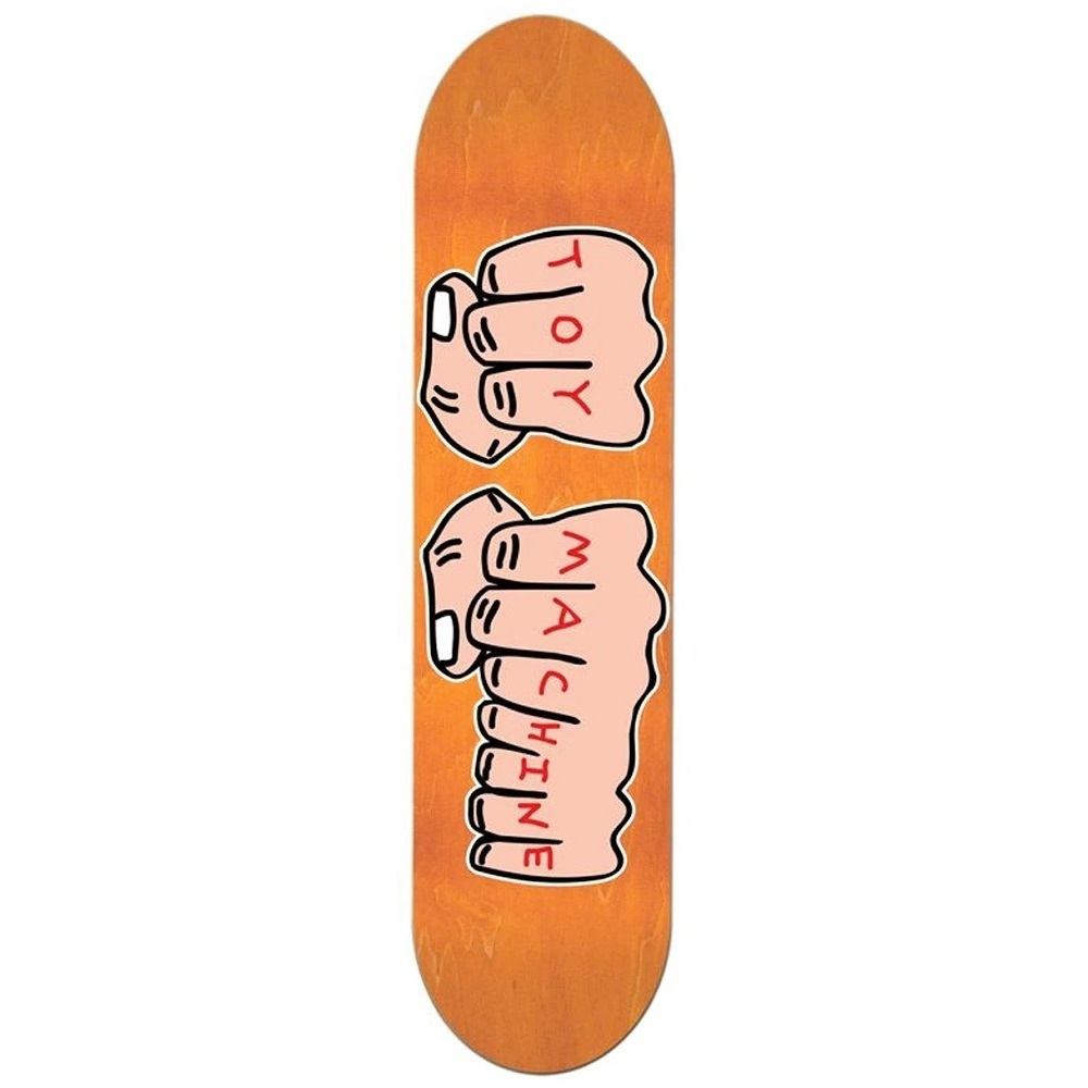 Toy Machine Fists Orange 7.75 Skateboard Deck