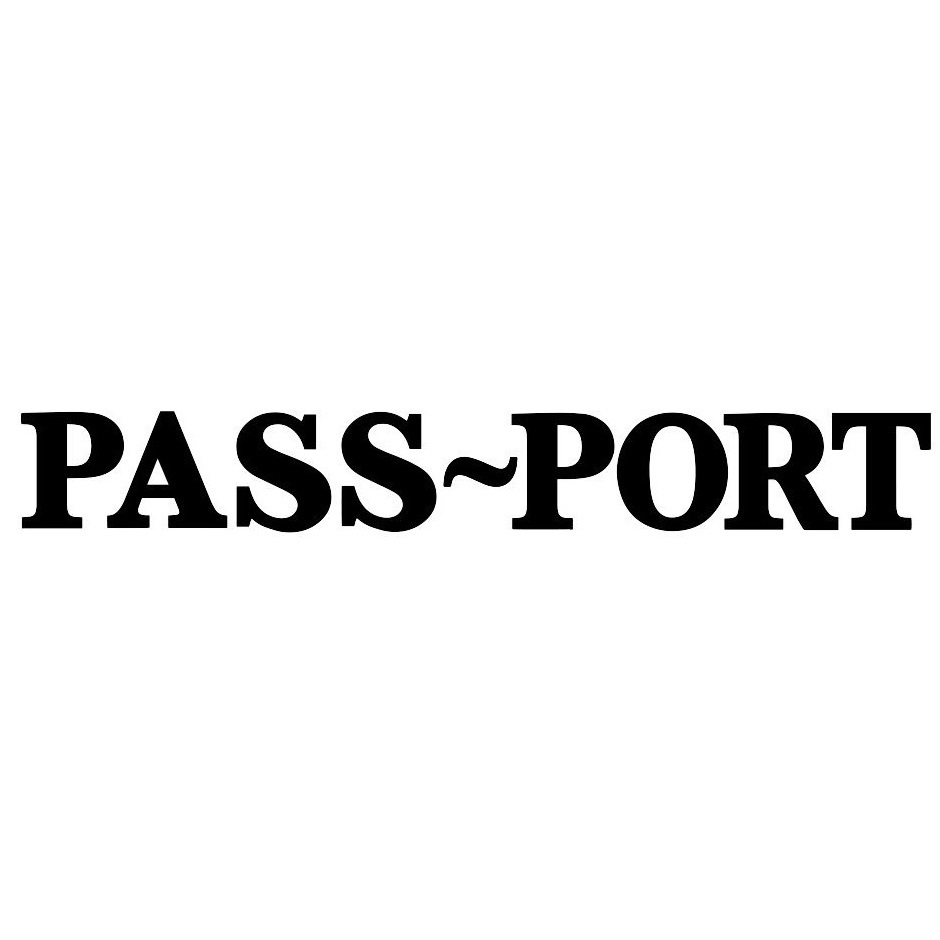 Passport Die Cut Logo Black Small Sticker