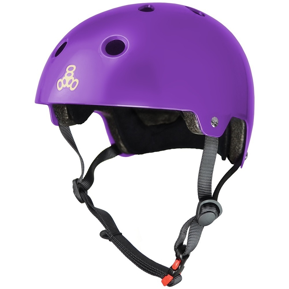 Triple 8 Dual Certified Helmet Purple Gloss [Size: XS-S]