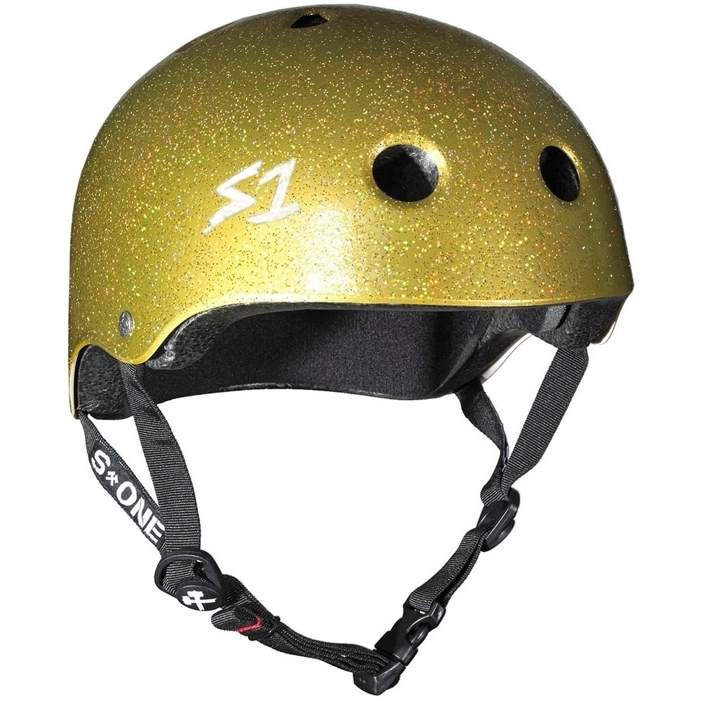 S1 S-One Lifer Certified Gold Glitter Helmet [Size: XS]