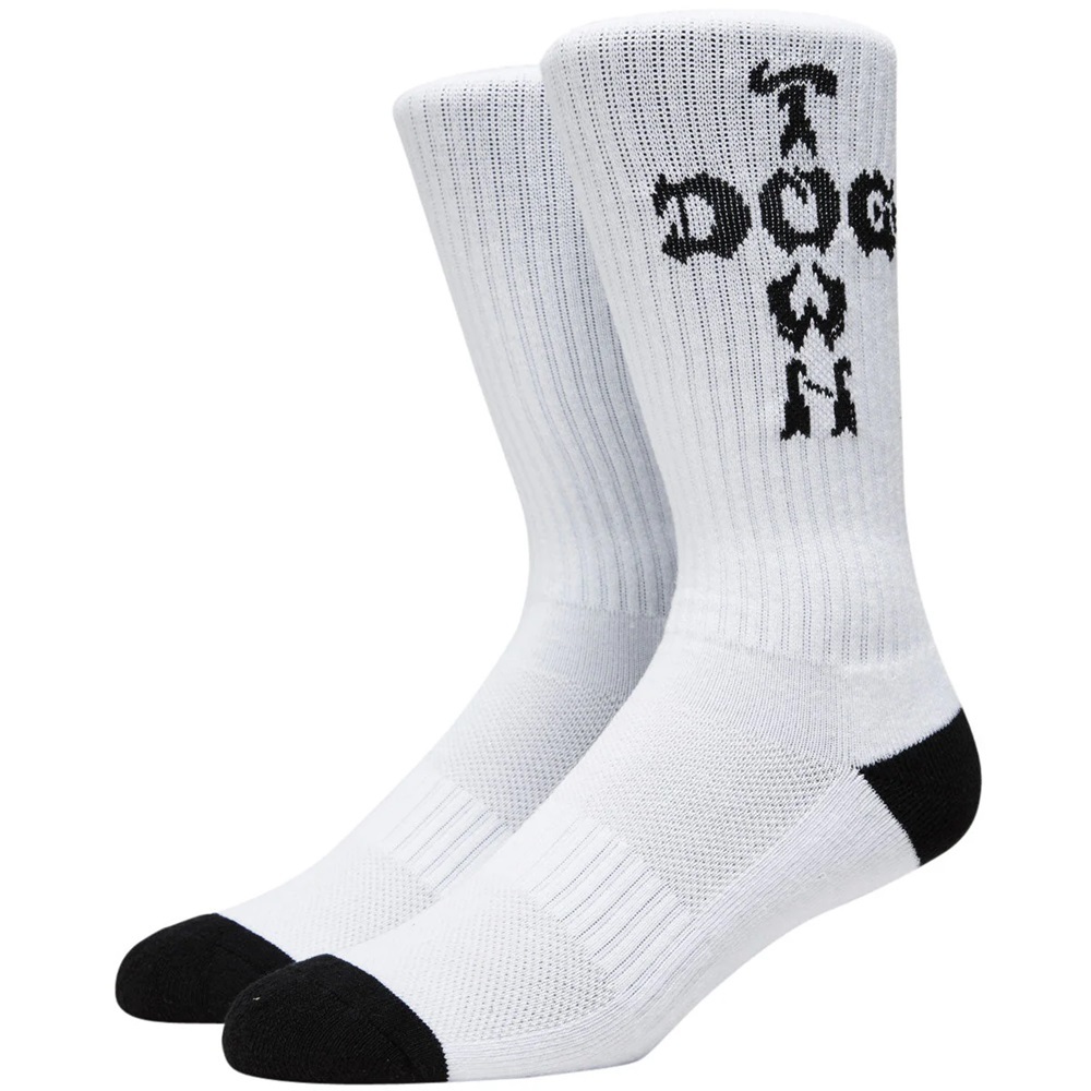 Dogtown White Black 1 Pair Crew Socks