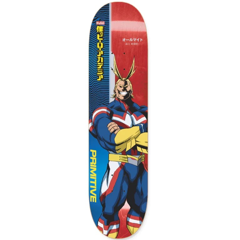 Primitive X My Hero Academia All Might 8.00 Skateboard Deck