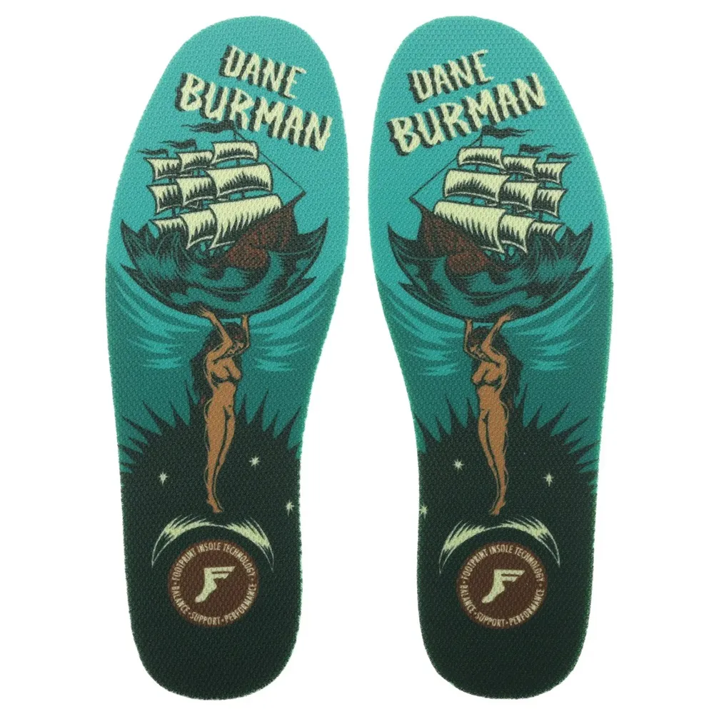 Footprint King Foam Flat High 7mm Dane Burman Atlas Insoles [Size: 5-10.5]