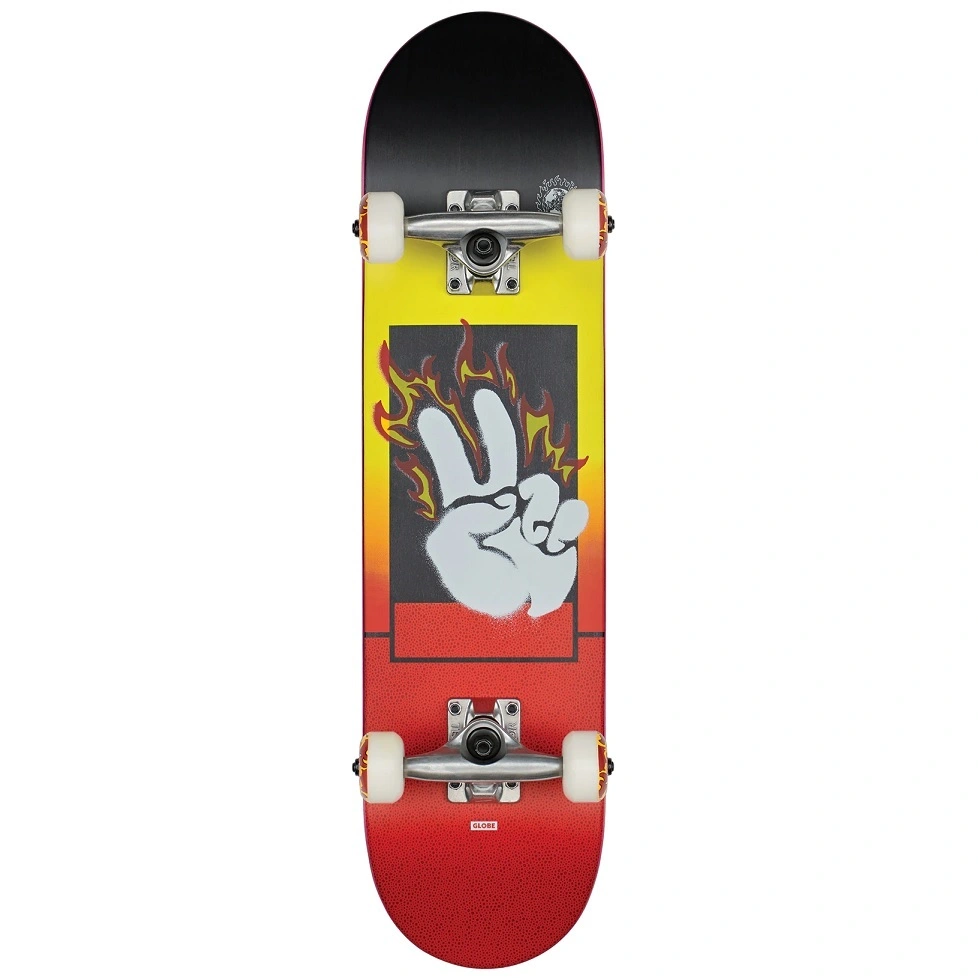 Globe Kids Alight Mini Black Maple Red 7.0 Complete Skateboard