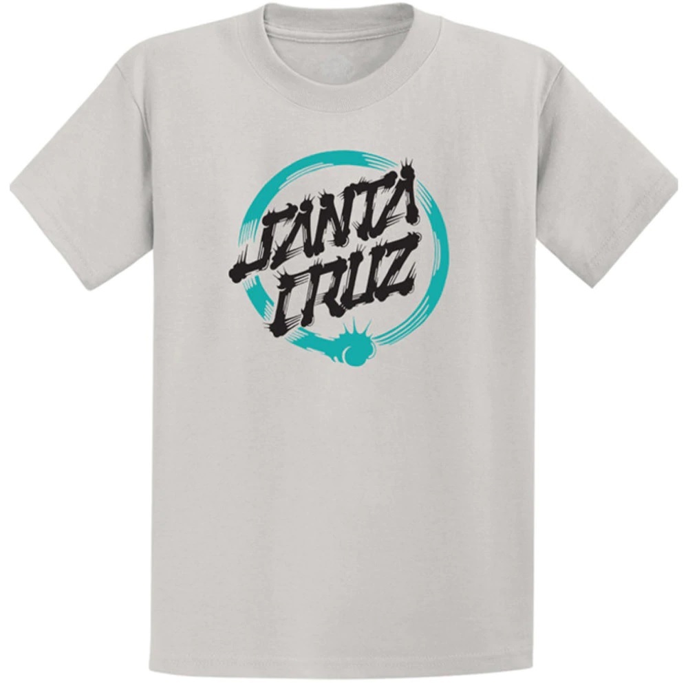 Santa Cruz Mako Dot Grey Youth T-Shirt [Size: 8]