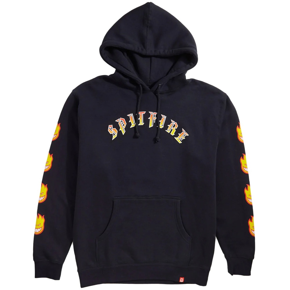 Spitfire Old E Bighead Fill Sleeve Navy Hoodie [Size: M]