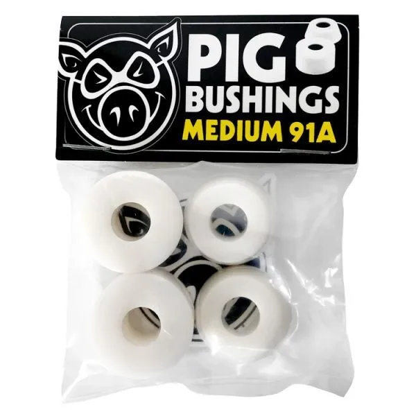 Pig Medium 91A White Skateboard Bushings