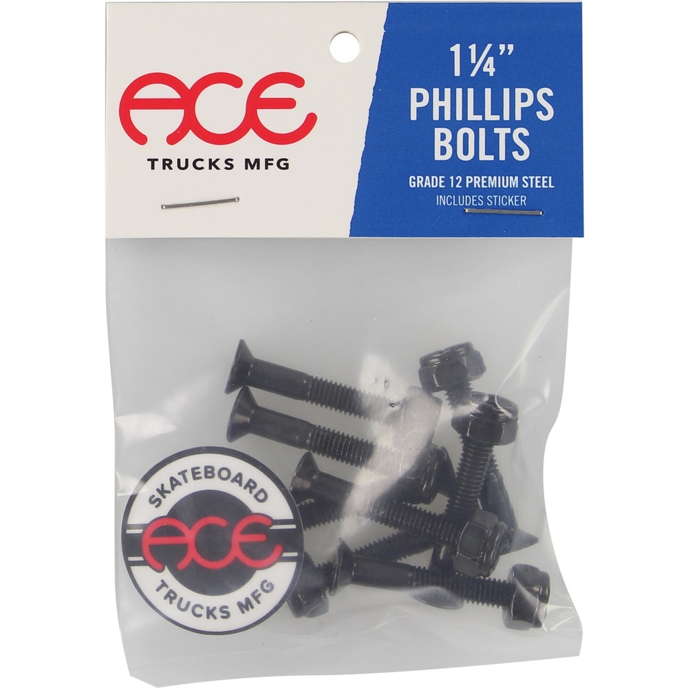 Ace Trucks 1 1/4" Black Phillips Hardware