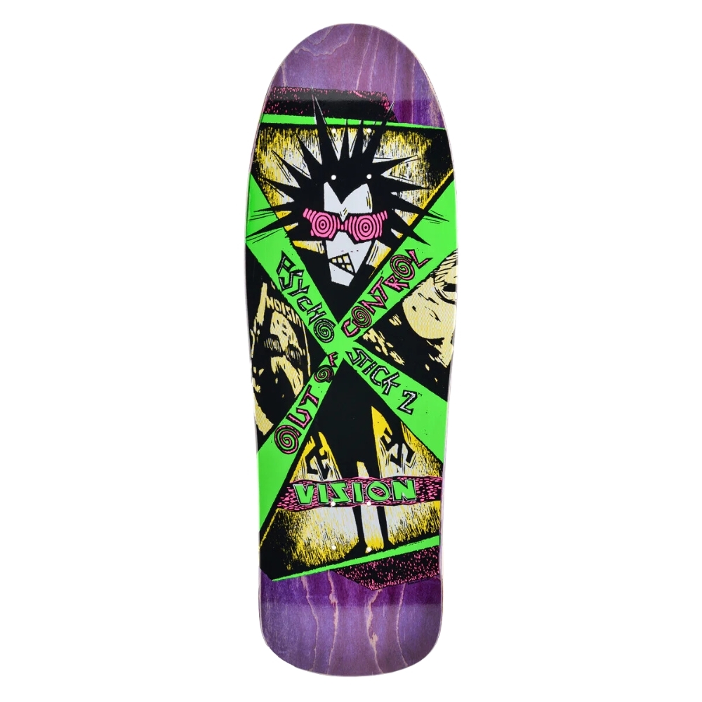 Vision Psycho Stick 2 Reissue Purple Skateboard Deck