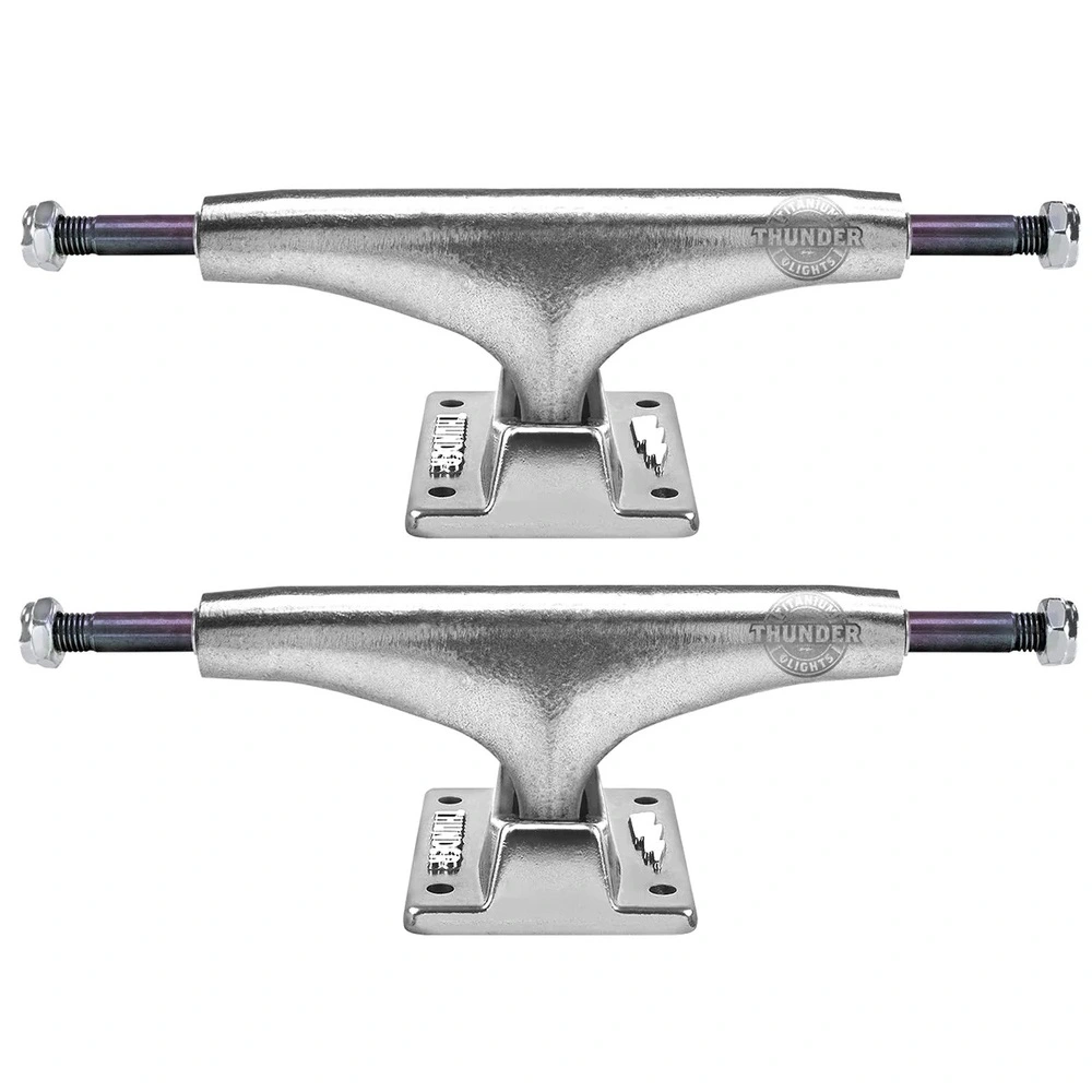 Thunder Titanium Polished Set Of 2 Skateboard Trucks [Size: 145]