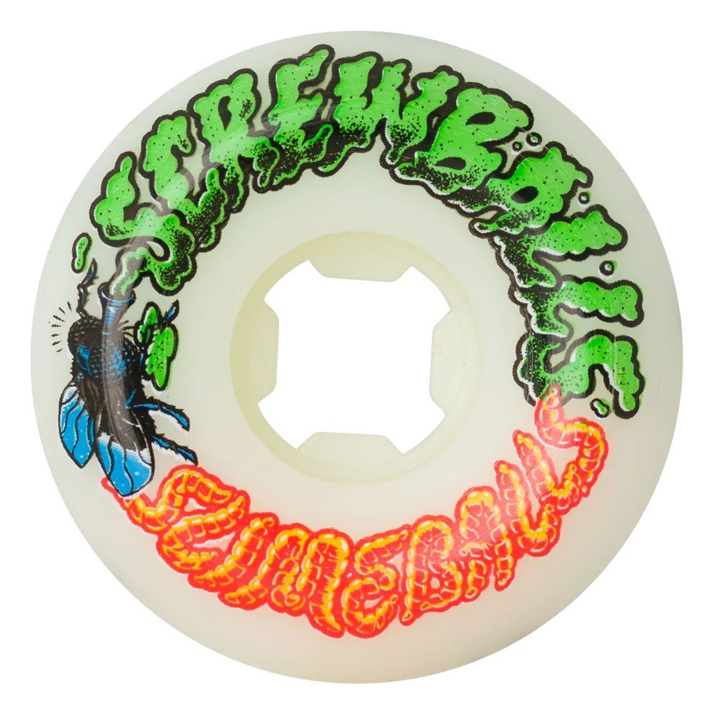 Slime Balls Screw Balls Speed Balls White 99A 56mm Skateboard Wheels