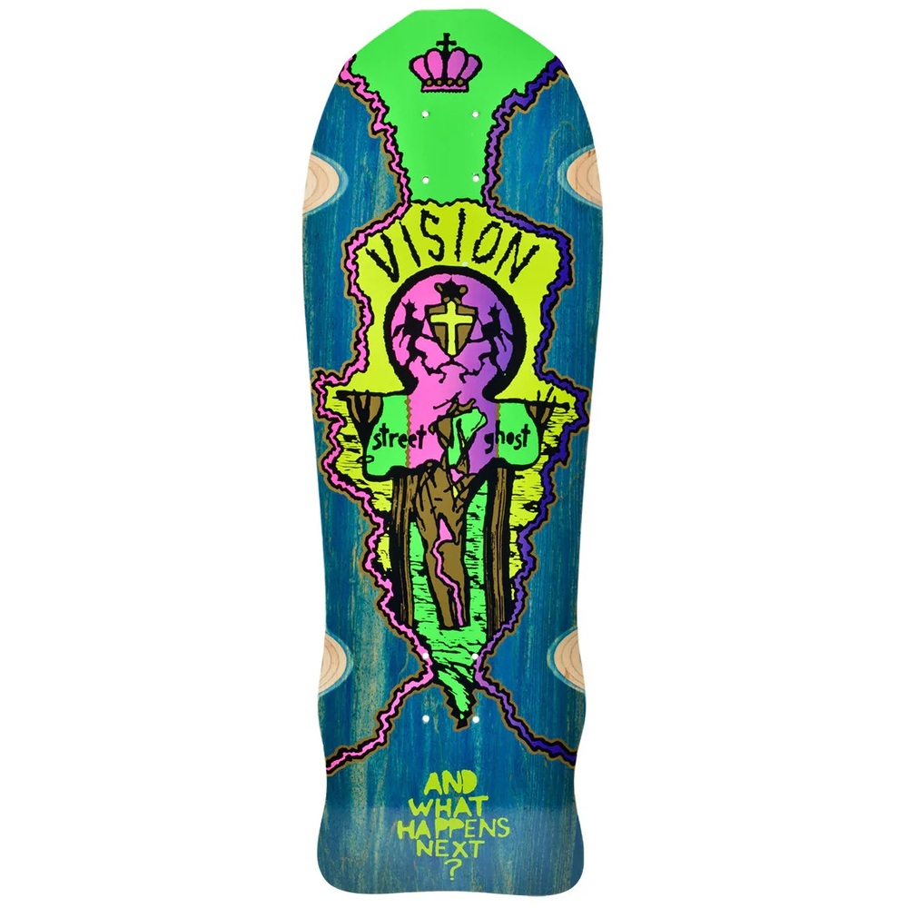 Vision Street Ghost Reissue Blue Stain Skateboard Deck