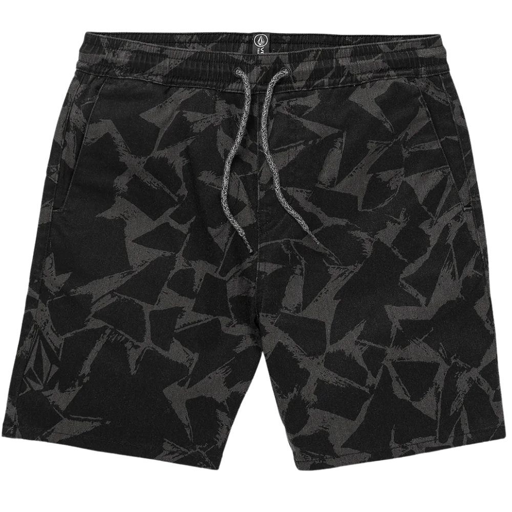 Volcom Frickin Mix Elastic Waist Black Youth Shorts [Size: 10]