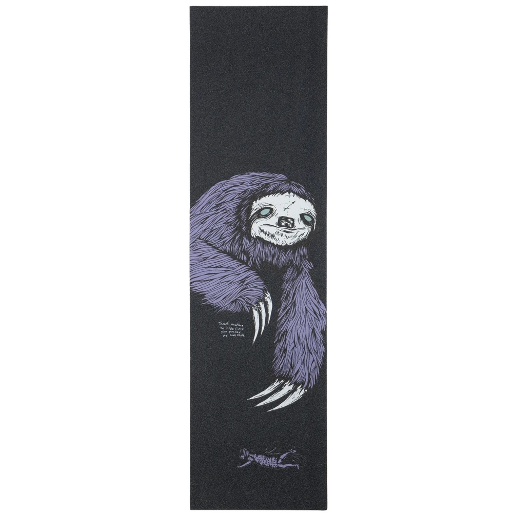 Welcome Sloth Black 9 x 33 Skateboard Grip Tape Sheet