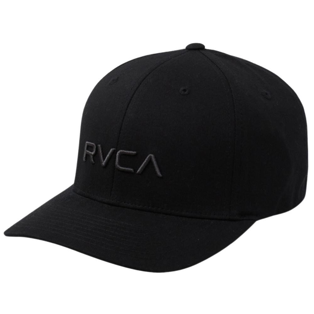 RVCA Flex Fit Black Hat [Size: S-M]