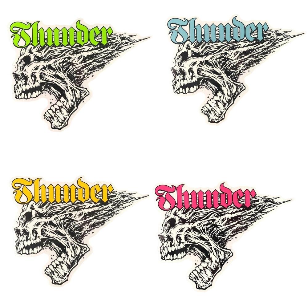 Thunder Trucks Screaming Skull Large x 1 Skateboard Sticker [Colour: Yellow]