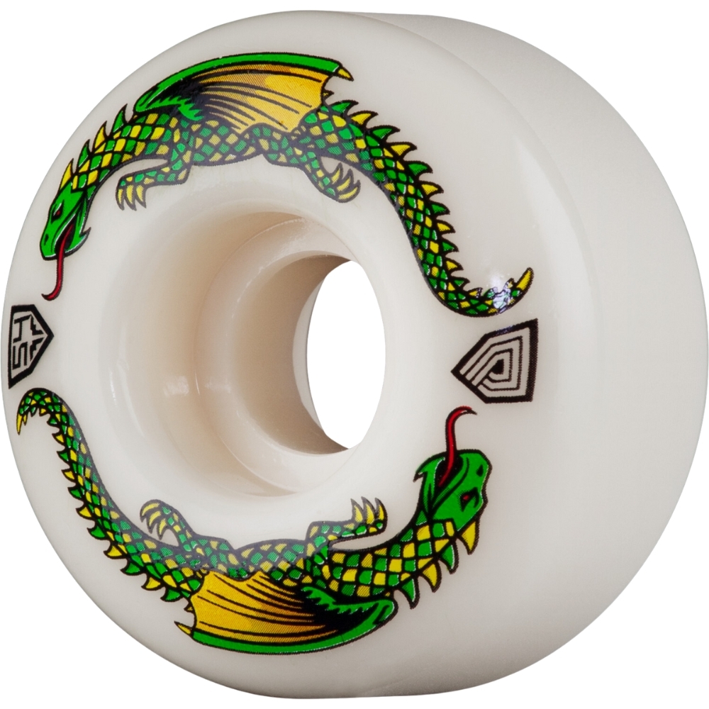 Powell Peralta Dragon Formula White 93A 54mm x 32mm Skateboard Wheels