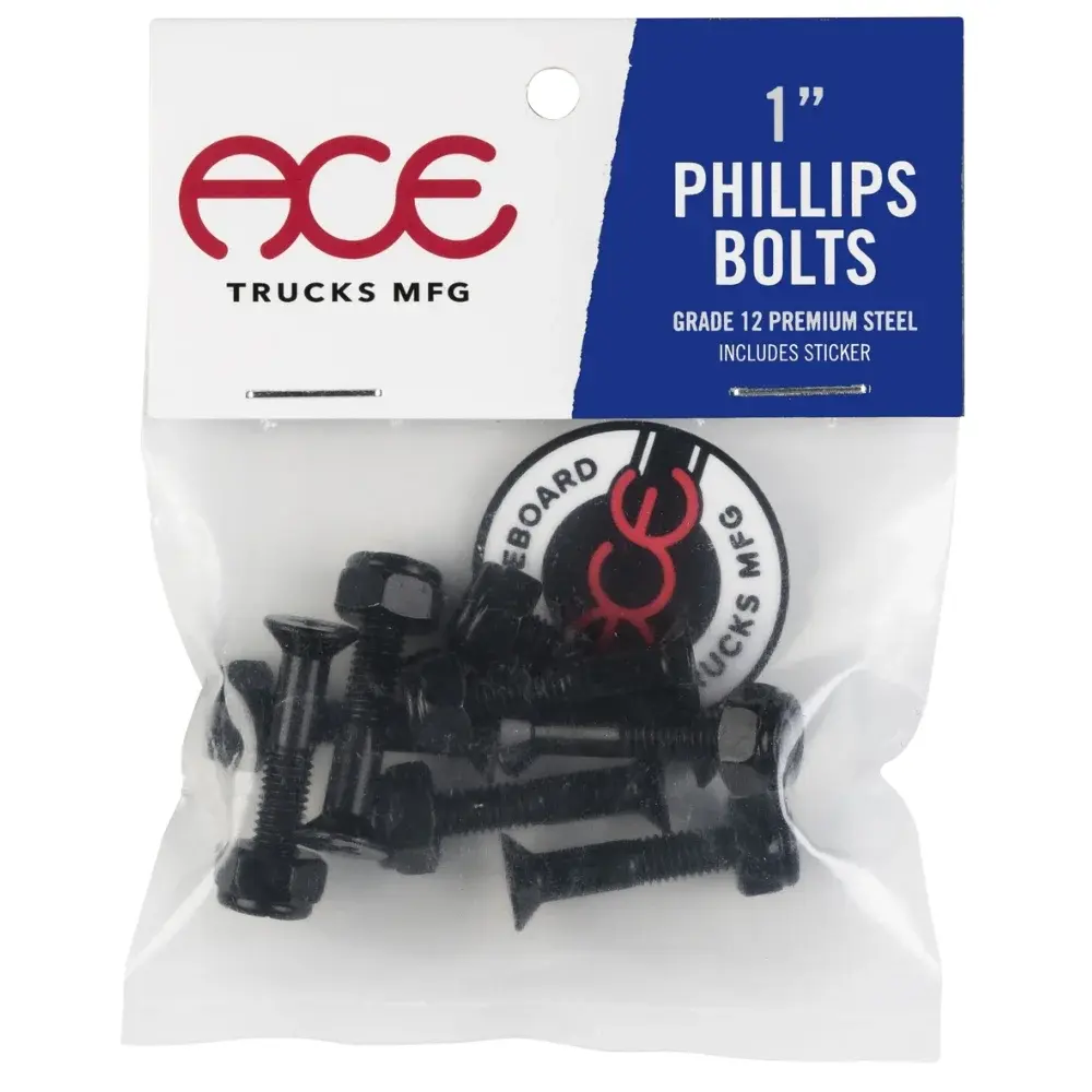 Ace Trucks 1" Black Phillips Hardware