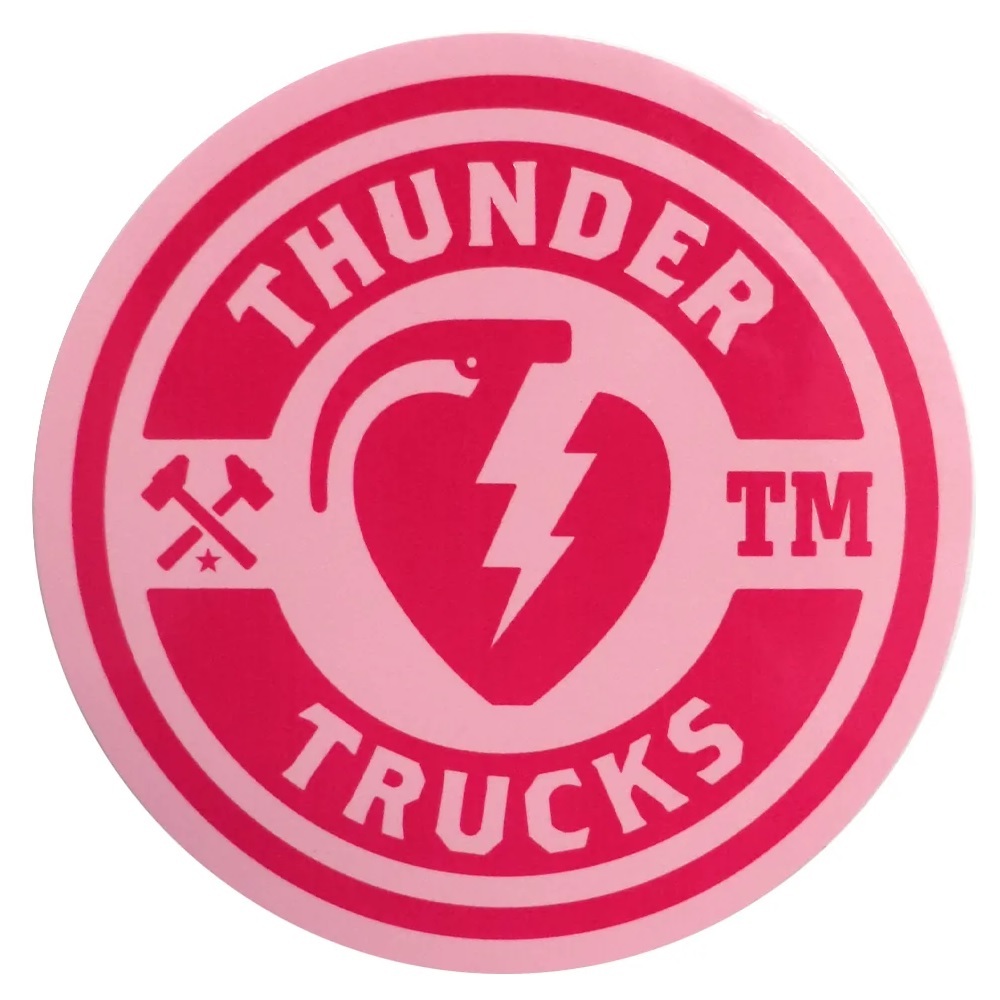 Thunder Trucks Mainliner Medium x 1 Skateboard Sticker [Colour: Pink]