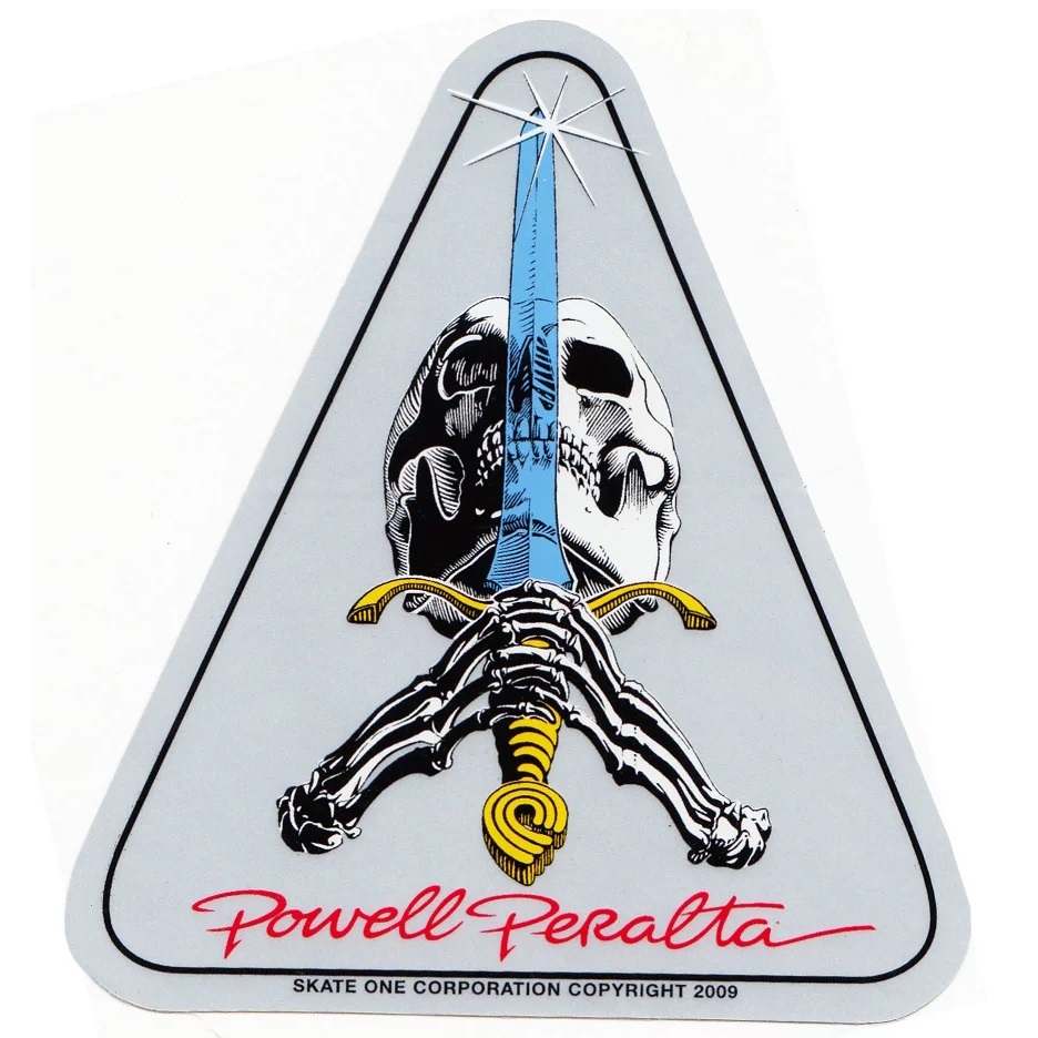 Powell Peralta Skull & Sword Skateboard Sticker