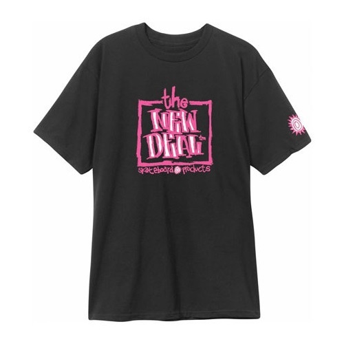 New Deal Original Napkin Logo Black T-Shirt [Size: M]