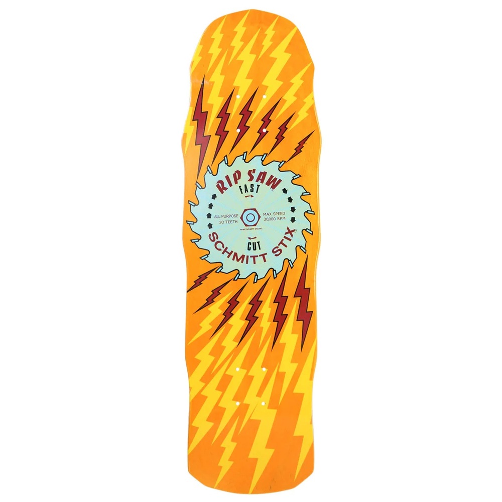 Schmitt Stix Ripsaw III Reissue Orange Yellow Skateboard Deck