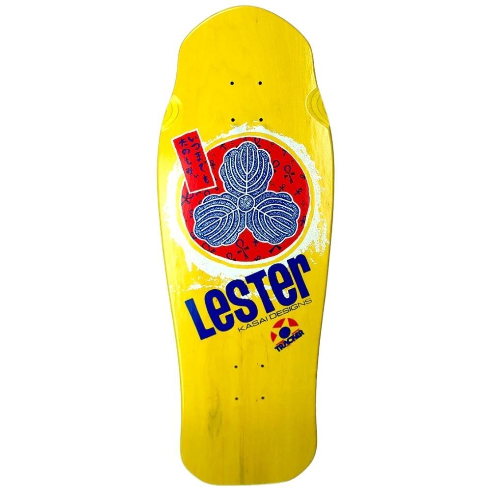 Tracker Lester Kasai Oak Leaf Reissue Yellow Skateboard Deck