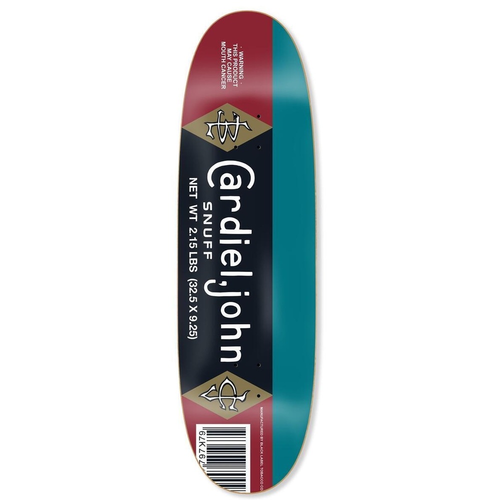 Black Label Snuff John Cardiel Blue Stripe 9.25 Skateboard Deck